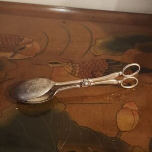 Vintage Italy Silverplated Salad Tongs